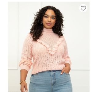 Eloquii ruffle yolk sweater